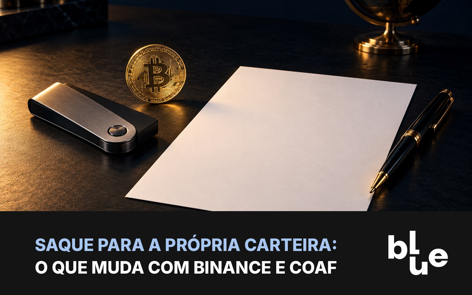Carteira de hardware, moeda de bitcoin e formulário em branco: saque para a própria carteira e as novas regras
